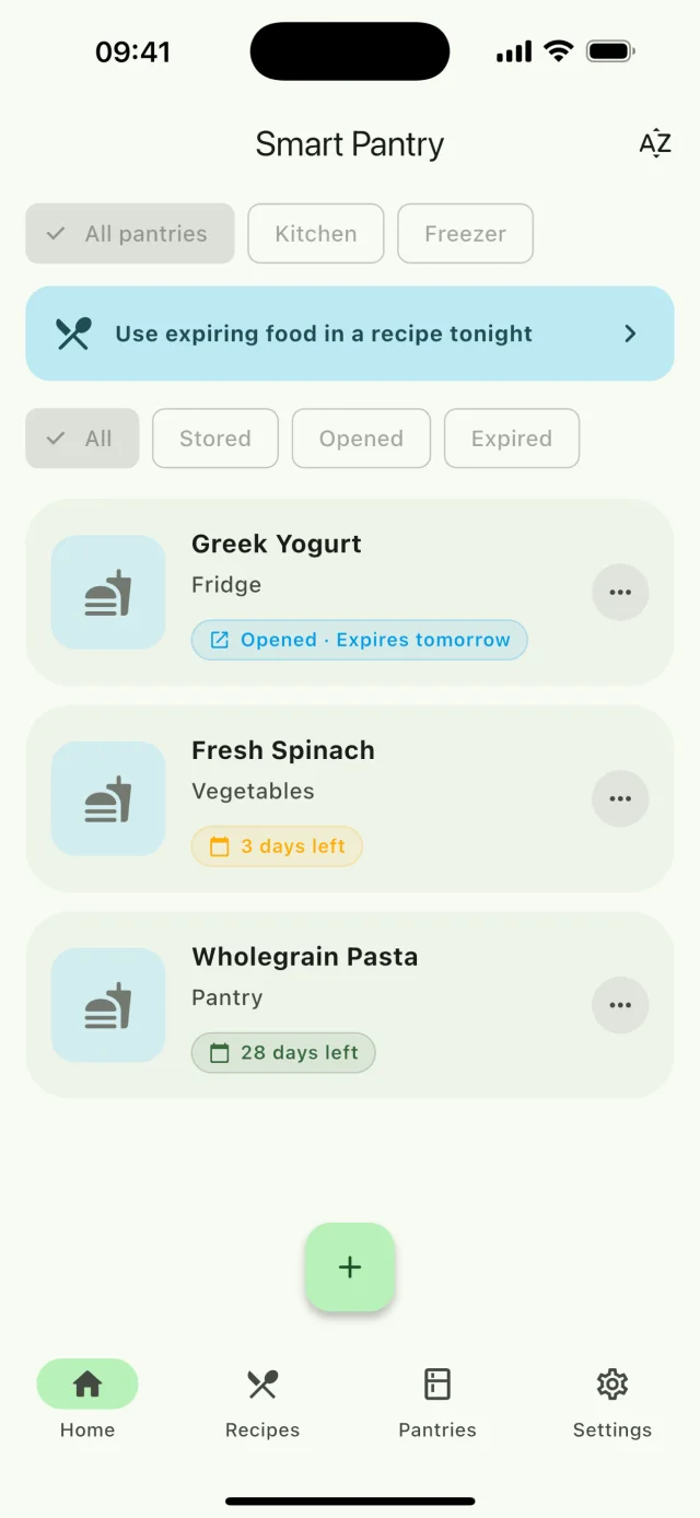 Smart Pantry stock list